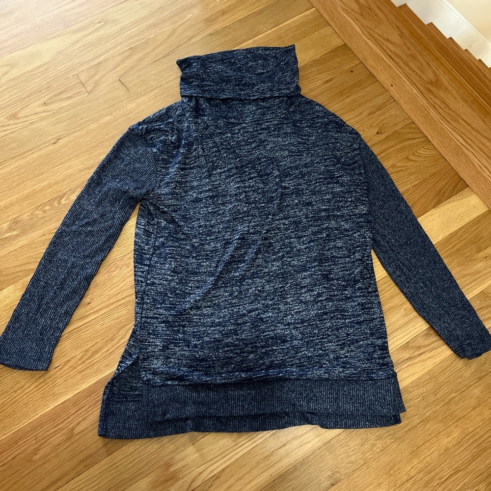 Women's Blue Turtleneck Sweater